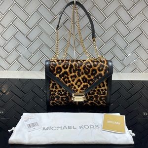 Michael Kors Whitney Leopard Print Calf-hair/Leather Bag (REDUCED)